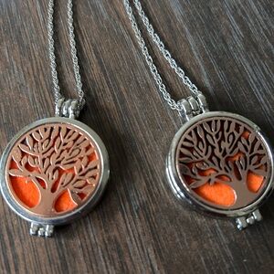Silver tone “Tree of life” necklaces